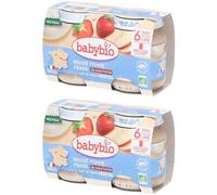 BABYBIO Brassé Pomme Fraise Set(S) 2x260 g