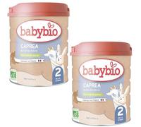 Babybio Caprea 2 - Formule au Lait de Chèvre - Lot de 2 x 800g