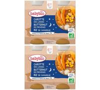 Babybio CAROTTE DES LANDES COURGE BUTTERNUT & RIZ DE CAMARGUE dès 6 mois 2x400 g