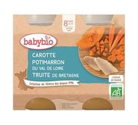 Babybio carotte pottimarron & truite dès 8 mois 2x200g