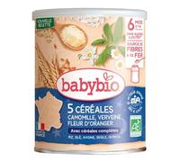 Babybio Céréales Verveine Fleur d'Oranger Camomille +6m Bio 220g