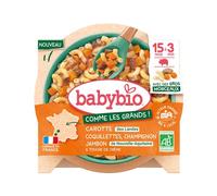 BabyBio Comme Les Grands Carotte Coquillettes Champignon Jambon 200 g