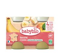 Babybio Purée Banane Pomme de Nouvelle-Aquitaine dès 4 mois – 260 g