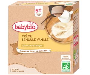 Babybio CRÈME SEMOULE VANILLE dès 6 mois Aliment 340 g