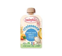 Babybio Croissance Brassé Vache Abricot Banane Avoine gourde 100g