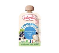 BabyBio Croissance Brassé Vache Cassis Riz +6M 100 g