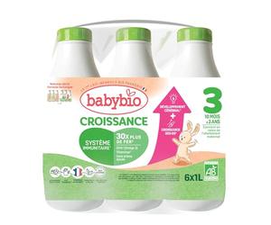Babybio croissance lait de vache dès 10 mois 6 x 1L