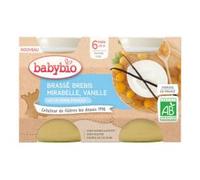 BabyBio Brassé Brebris, Questche de Lorraine et Vainille 2x130g