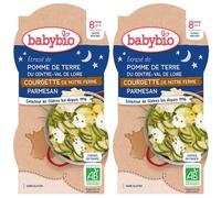 Babybio ECRASÉ DE POMME TERRE DU CENTRE-VAL LOIRE COURGETTE NOTRE FERME & PARMESAN dès 8 mois 2x400 g
