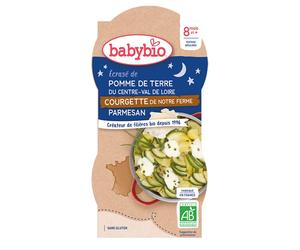 Babybio ECRASÉ DE POMME TERRE DU CENTRE-VAL LOIRE COURGETTE NOTRE FERME & PARMESAN dès 8 mois Aliment 400 g