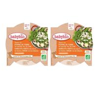 Babybio EMINCÉ DE POMME TERRE DU CENTRE-VAL LOIRE HARICOTS VERTS DES HAUTS-DE-FRANCE DINDE NOS RÉGIONS À L'ESTRAGO dès 12 mois 2x230 g
