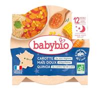 Parapharmacie > Bébé & Maman > Alimentation bébé > Repas bébé Babybio Bonne Nuit Fondue de Carotte Mais Doux Quinoa 12 Mois et + Bio 230 g
