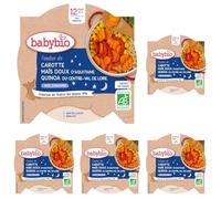 Babybio Fondue de Carotte, Maïs Doux Aquitaine et Quinoa, 230g (Lot de 5)