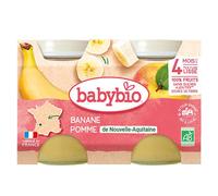 Babybio Fruits Pot Banane Pomme +4m Bio 2 x 130g