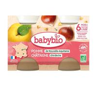 Babybio Fruits Pot Pomme Châtaigne +6m Bio 2 x 130g