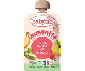 Babybio Gourde Immunité Pomme Banane Kiwi Acérola +6 Mois 100g