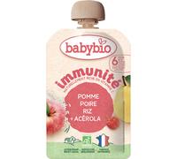 Babybio Gourde Immunité Pomme Poire Riz Acérola +6 Mois 100g