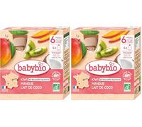 Babybio gourde kiwi mangue lait de coco lot de 8x90g