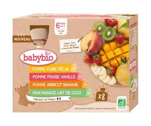BabyBio Gourde Multifruits 6m+ 8x90g