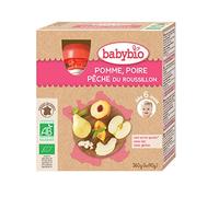 Babybio Gourde Pomme Poire Pêche du Roussillon 6+ Mois 360 g
