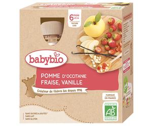BABYBIO Gourdes Pomme de provence, fraise, vanille Aliment 360 g