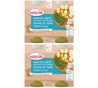 Babybio HARICOTS VERTS DES HAUTS-DE-FRANCE POMME DE TERRE COLIN SAUVAGE dès 6 mois 2x400 g