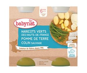 Babybio HARICOTS VERTS DES HAUTS-DE-FRANCE POMME DE TERRE COLIN SAUVAGE dès 6 mois Aliment 400 g