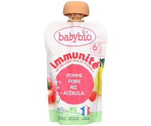BABYBIO Immunité Pomme Poire Riz Purée 100 g