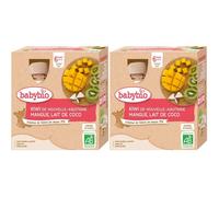 Babybio KIWI DE NOUVELLE-AQUITAINE MANGUE LAIT COCO dès 6 mois Purée 2x360 g