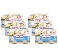 Babybio - Lait de Vache français - Petits Pots Brassé Nature 2x130g - 6 Mois - BIO - Lot de 6