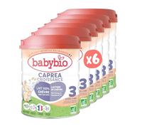 Babybio - Lait Infantile - Caprea 3ème Âge - 800g - Au lait de chèvre - dès 10 Mois - BIO - Fabriqué en France - Sans Huile de Palme - Lot de 6