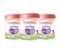 Babybio - Lait Infantile - Optima 1er Âge - 800g - de 0 à 6 Mois - BIO - Fabriqué en France - Sans Huile de Palme - Lot de 3, 2400.0 gramme