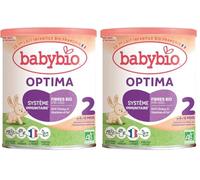 Babybio Laits Infantiles Optima 2 Formule Avec Fibres De 6 À 12 Mois 400g (Lot de 2)