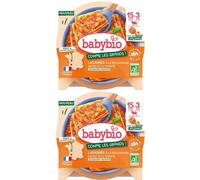BABYBIO Lasagnes à la bolognaise boeuf et tomate de Nouvelle Aquitaine Set(S) 2x200 g