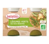 Babybio Légumes Verts De Nos Régions Bébés 4+ Mois Pots 2x130g