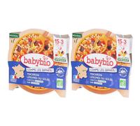 BABYBIO Macaroni Légumes du Soleil 2x200 g