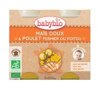 Babybio Petits pots Menu Légumes & Poulet Fermier Bio dès 8 mois 200g lot de 2