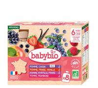 BABYBIO Multi-parfums Fruits rouges - Cassis, Fraise-Vanille, Myrtille, Framboise Aliment 720 g