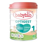 Babybio Optigest 1 - Formule épaissie à l'Amidon - au Lait de Vache français - 800g