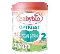 Babybio Optigest 2 - Formule épaissie à l'Amidon - au Lait de Vache français - 800g