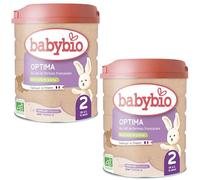Babybio Optima 2 - Formule Enrichie en Fibres & Bifidus - Lot de 4 x 800g