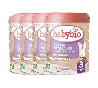 Babybio Optima 3 Formule Enrichie en Fibres et Bifidus Lot de 4 x 800g