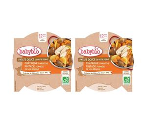 Babybio PATATE DOUCE CHÂTAIGNE D'ARDÈCHE PINTADE FERMIÈRE DE NOS RÉGIONS dès 12 mois Set(S) 2x230 g