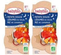 Babybio PATATE DOUCE LÉGUMES DU SOLEIL RIZ DE CAMARGUE dès 8 mois 2x400 g