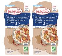 Babybio PÂTES À LA NAPOLITAINE TOMATE DE NOUVELLE-AQUITAINE dès 8 mois 2x400 g