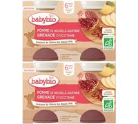 BABYBIO Petit pots Pomme Grenade Purée 2x260 g
