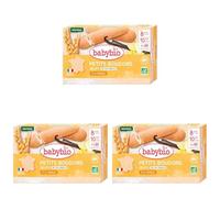 Babybio Petits Boudoirs à la Vanille 10 Mois et + Bio 6 Sachets de 4 Biscuits (Lot de 3)