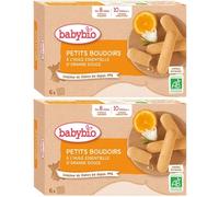 Babybio PETITS BOUDOIRS À L'HUILE ESSENTIELLE D'ORANGE DOUCE dès 8 mois 2x120 g