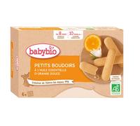Babybio PETITS BOUDOIRS À L'HUILE ESSENTIELLE D'ORANGE DOUCE dès 8 mois Aliment 120 g
