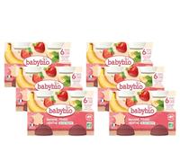 Babybio - Petits Pots Banane Fraise Menthe 2x130 g - PACK de 6 - 6 Mois - BIO